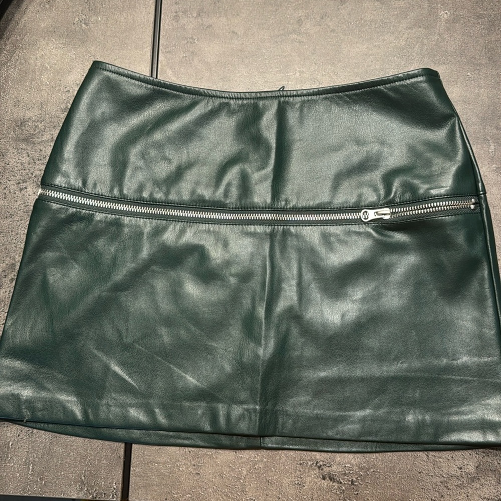 Dark Green, Mini Leather Fashionnova skirt